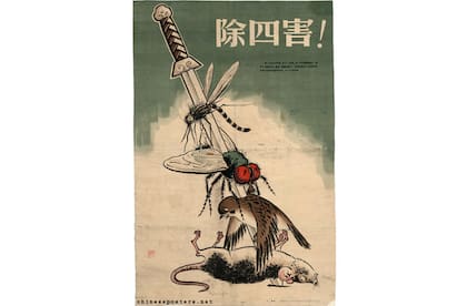 Póster con las "Cuatro pestes", derrotadas