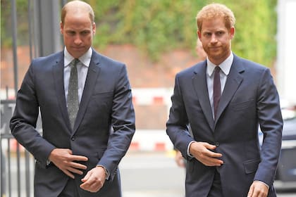 Postura "Ni", así se puede llamar a este gesto indeciso de los hermanos Andrés y Harry cuando todavía no se decidían si ir por la recomendación protocolar de adoptar el gesto de templanza que representa la mano dentro el saco.
