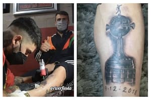 Pratto se tatuó la Copa Libertadores de 2018