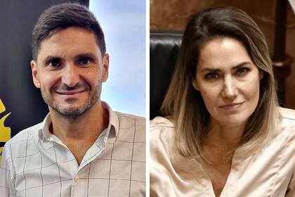 Precandidatos a gobernador por Unidos para Cambiar Santa Fe, Maximiliano Pullaro y Carolina Losada