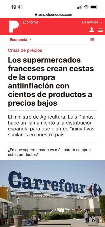 "Precios cuidados" en Europa