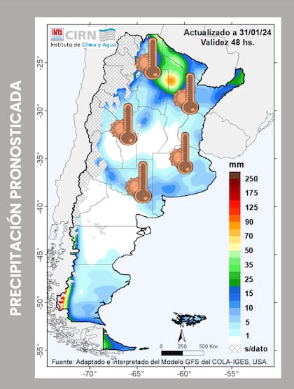Precipitación pronosticada