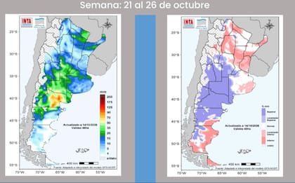 Precipitaciones del 21 al 26 de octubre