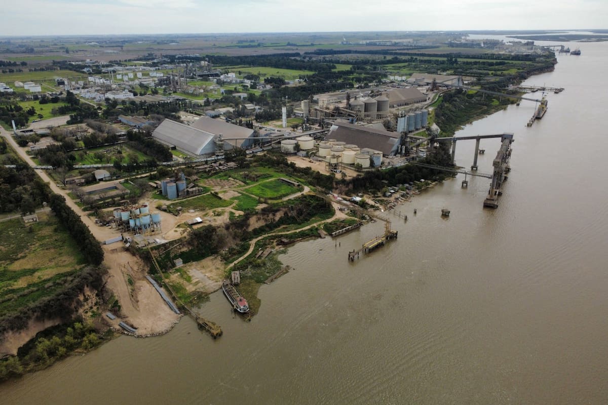Predio de la empresa Sanabria SRL, ligada a Fernando Cerimedo, en la localidad de Puerto San Martín