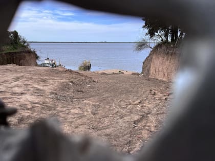 Predio de la empresa Sanabria SRL sobre el río Paraná