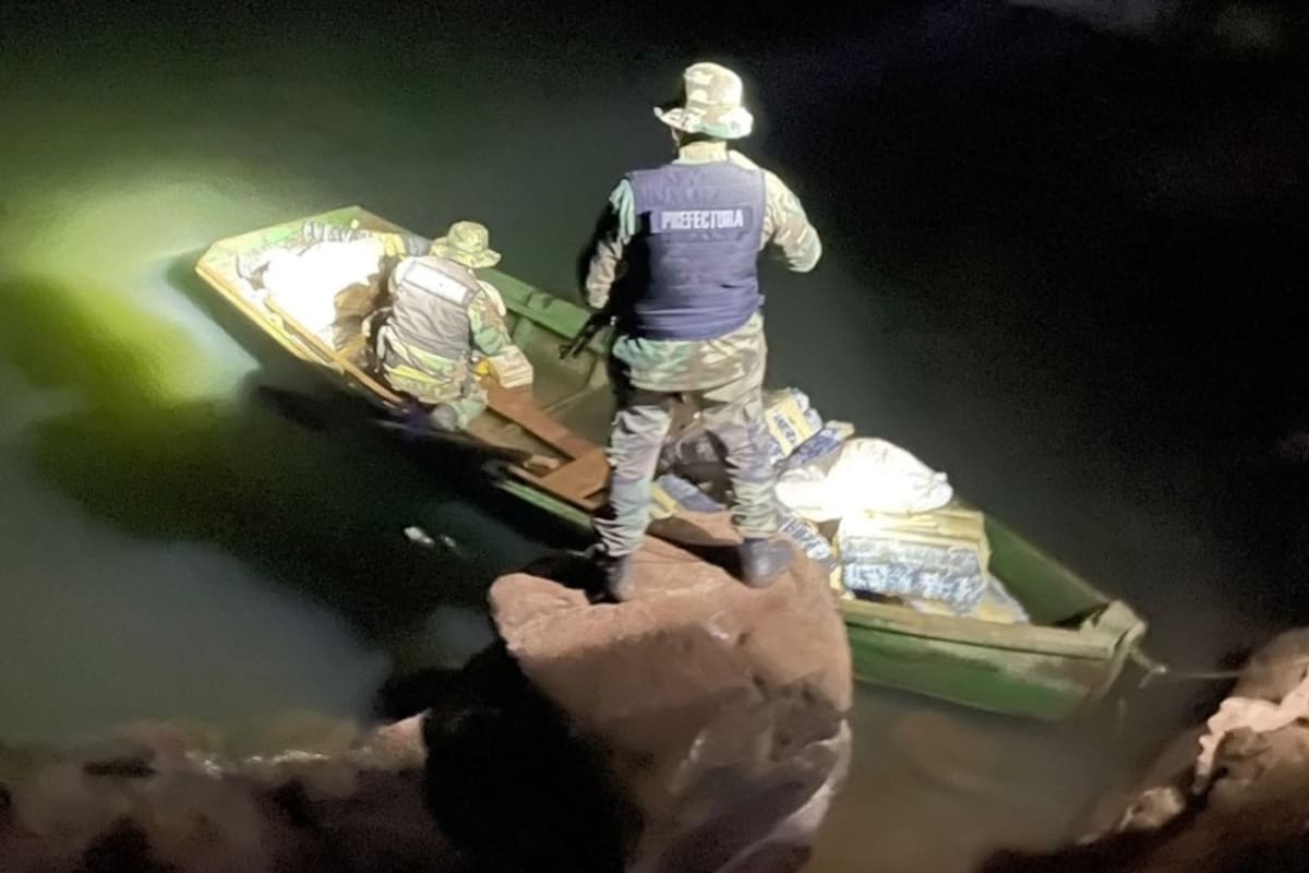 Prefectura decomisó un cargamento de marihuana en Misiones