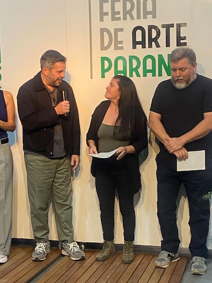 Premio in Situ, que entregó Joaquín Rodríguez, fue para Carlos Battauz y Mariangel Magnin: recibieron 400.000 pesos cada uno