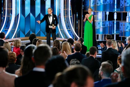 Un momento de la fiesta de los Globo de Oro en 2020, cuando todo Hollywood vivía ese momento como uno de los mejores de la temporada de premios