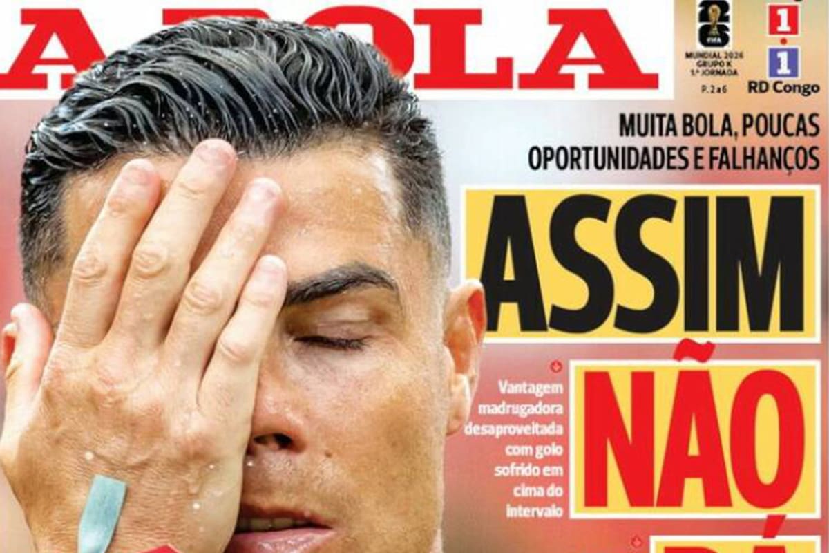 Preocupación en los medios de Portugal tras el sorpresivo empate con República Democrática del Congo.