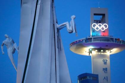 Los anillos olímpicos se ven por todas partes en Pyeongchang