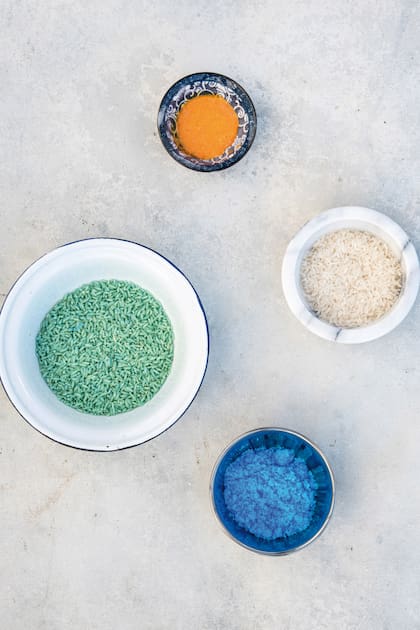 Preparado con sulfato de cobre y arroz.