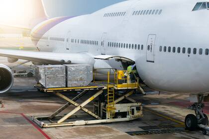 Preparing the aircraft before flight Loading of baggage. Food for flight check-in services and equipment to ready before boarding the airplane.