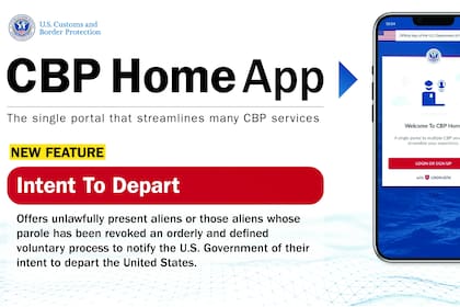 La aplicación CBP Home permite a los extranjeros planificar su regreso al país de origen
