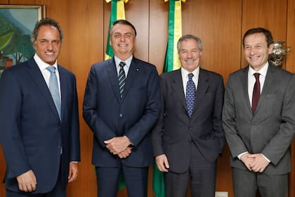 Presidente da Repœblica, Jair Bolsonaro durante encontro com Felipe Sol‡, Ministro das Relaç›es Exteriores, Comércio Internacional e Culto da Argentina