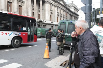 Previa de la marcha de los jubilados en la zona del Congreso