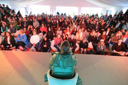 Previo a la meditación hubo un momento de charla con el público