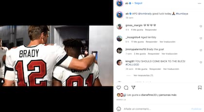 Previo a su salida de los Buccaneers, Brown mostraba su cariño hacia Tom Brady, a quien llegó a llamar "hermano mayor"