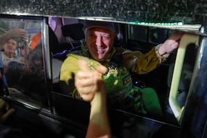 Prigozhin, ayer a la noche al dejar Rostov