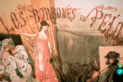 Primera edición "Los borbones en pelota", atribuido a los hermanos Bécquer