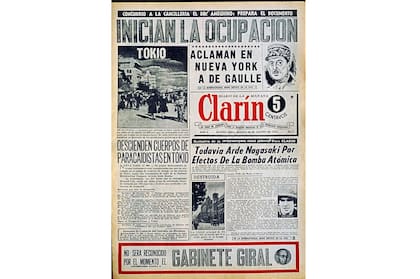 Primera edición del diario Clarín