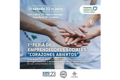 Primera Feria de Emprendedores Sociales "Corazones abiertos" en La Rural