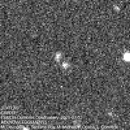 Primera observación del cometa interestelar 3I/ATLAS desde la Tierra en julio