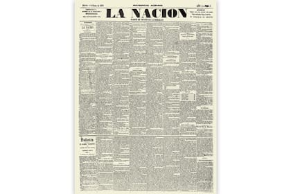 La primera edición de LA NACION, el 4 de enero de 1870