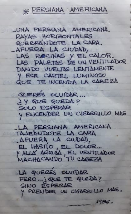 Primera versión de Persiana Americana