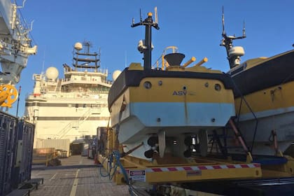 El buque Seabed Constructor con el que se está realizando el operativo de búsqueda del submarino ARA San Juan