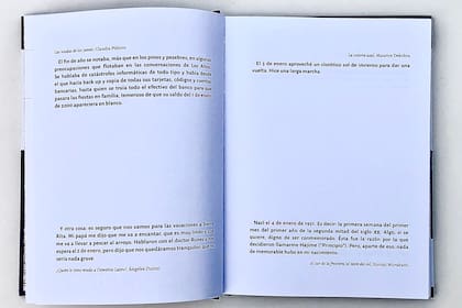 Primeras páginas de "Los días citados. La vuelta al año en 365 libros", compilación de Guillermo Piro y Yael Rosenfeld