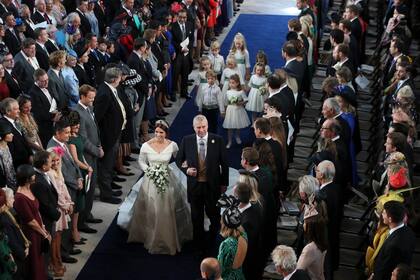 El cortejo estuvo conformado por ocho chicos entre los que estaban los hijos de los duques de Cambridge, George y Charlotte, y también la hija de Robbie Williams, Theodora Rose.