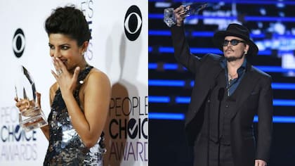 Priyanka Chopra y Johnny Depp, mejor actriz de TV y mejor actor de cine, respectivamente