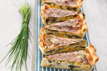 Probá una tarta con cheddar espectacular