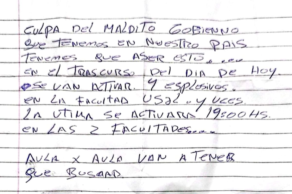 Procesaron a un hombre por amenazar con hacer explotar universidades de Pilar