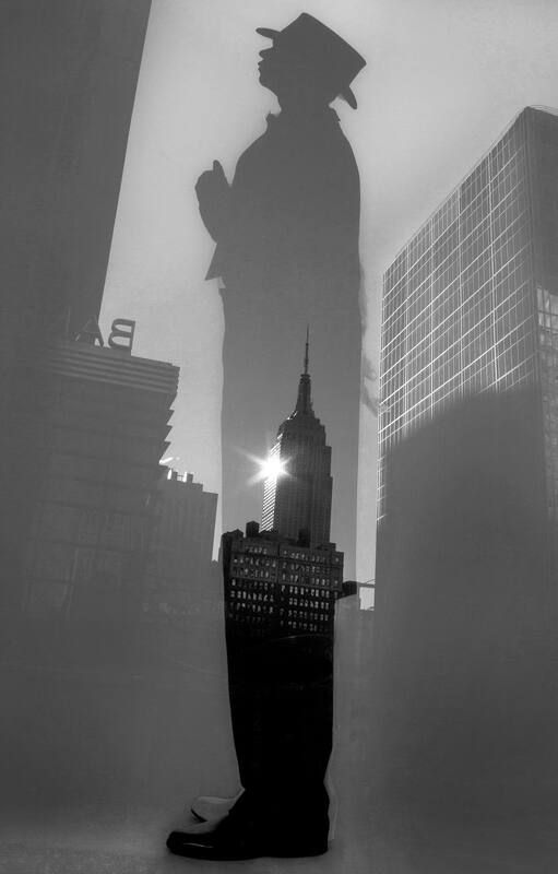 Reflejos luces y sombras crean una imagen surrealista con el Empire State como protagonista, Nueva York, 2013