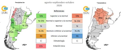 Pronóstico trimestral del Servicio Meteorológico Nacional para los meses de agosto, septiembre y octubre