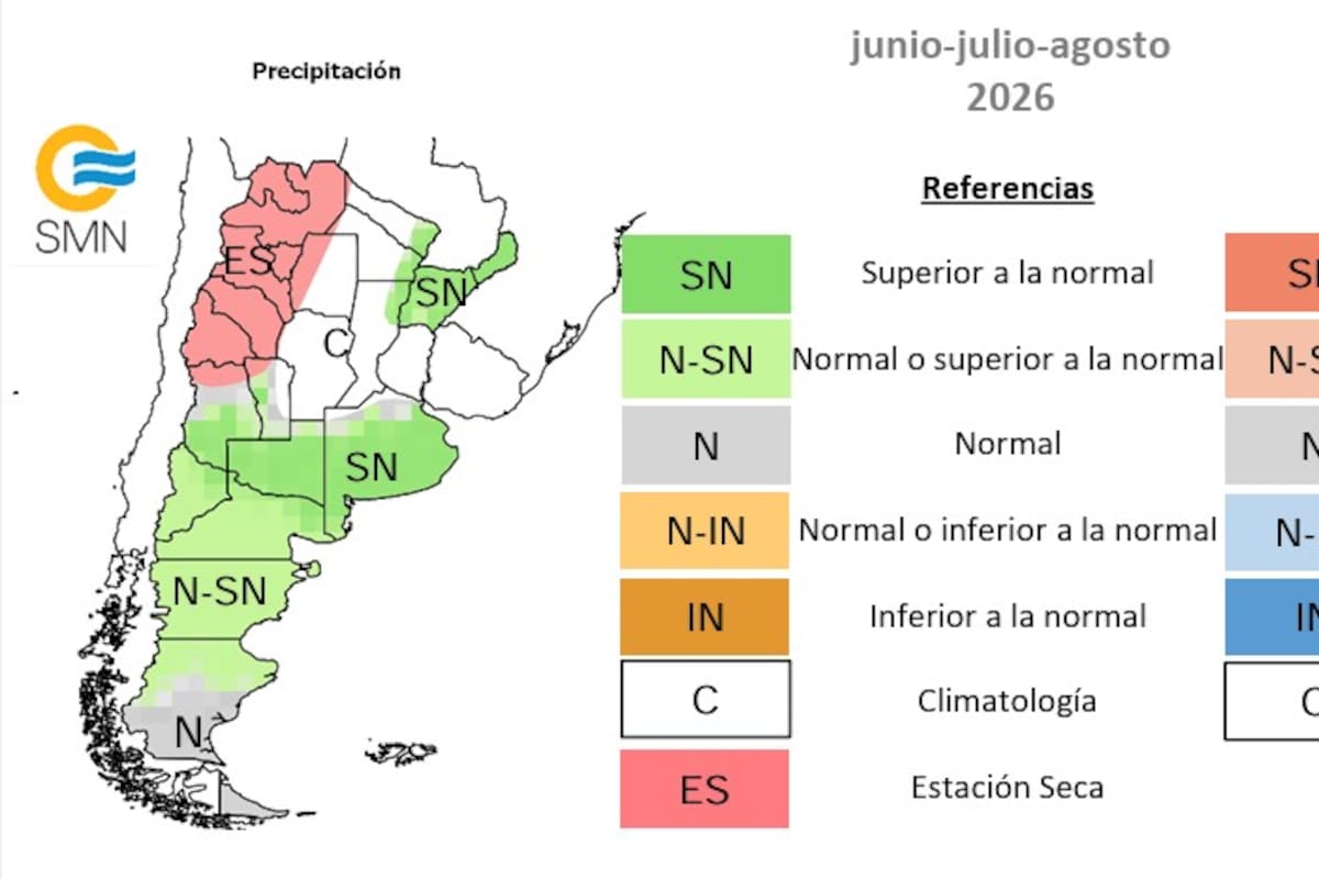 Pronóstico trimestral del SMN de junio, julio y agosto