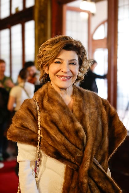 Protagonista de la obra "Doradas", Carolina Papaleo en la función a beneficio