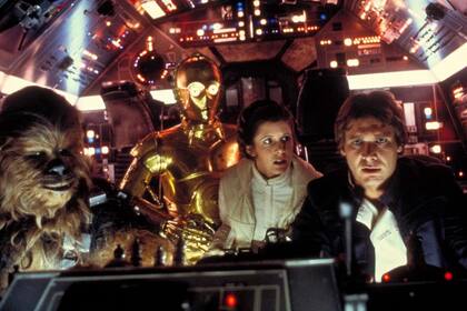 Protagonistas de El Imperio contraataca en el Halcón Milenario