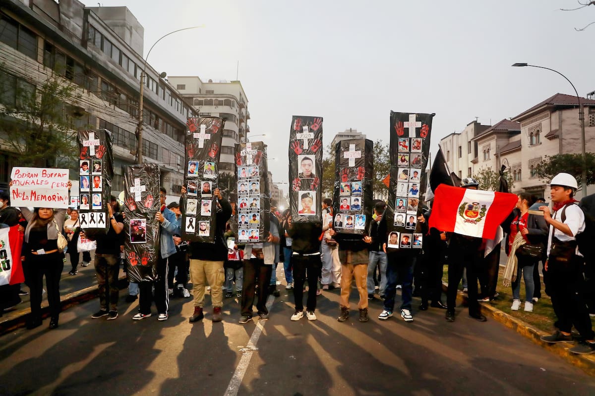 Protesta antigubernamental en las calles de Lima, el sábado pasado
