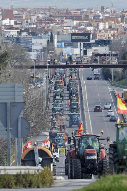 Vista del tractorazo en Madrid