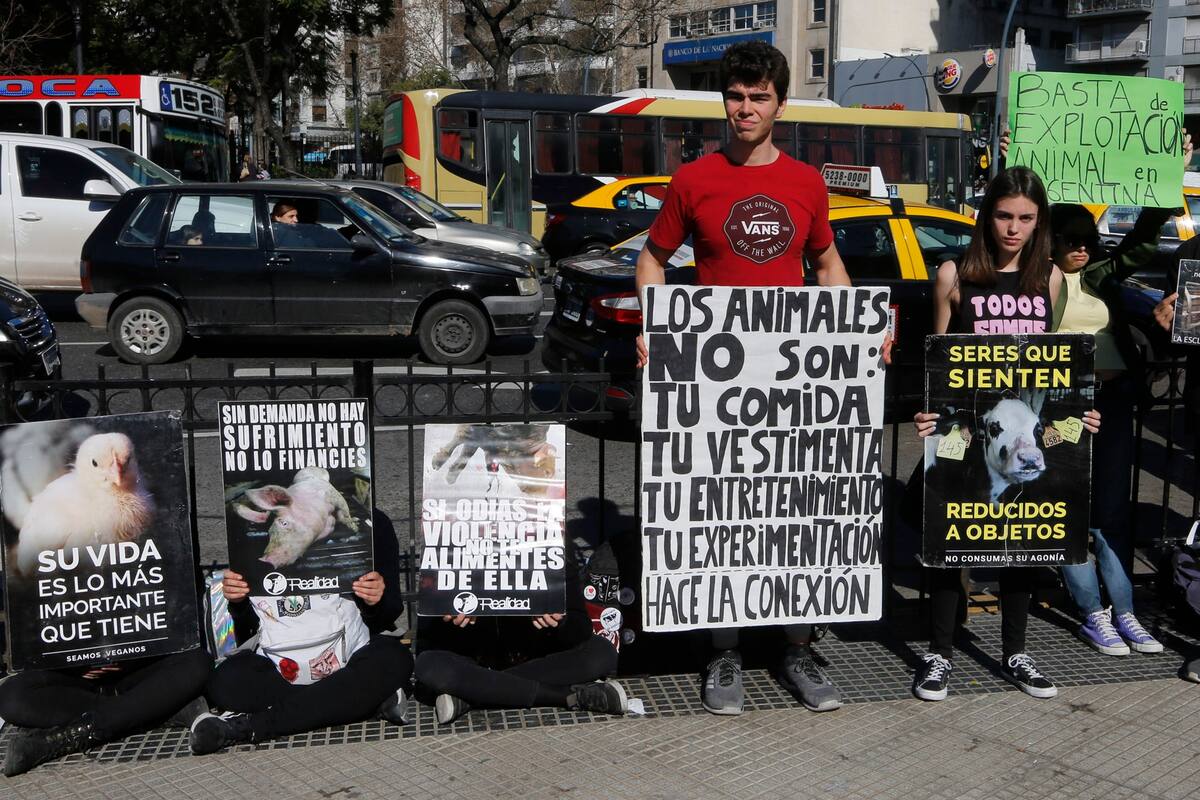 protesta de veganos