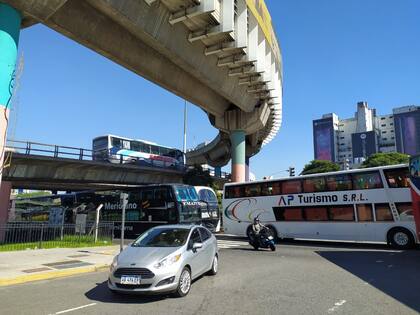 Protesta de agencia de turismo en la avenida 9 de Julio.