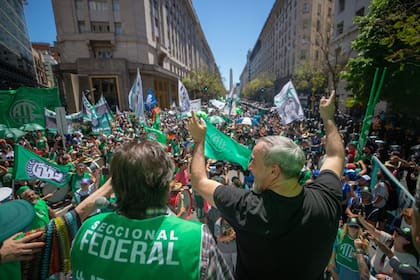 Protesta de ATE contra el gobierno nacional
