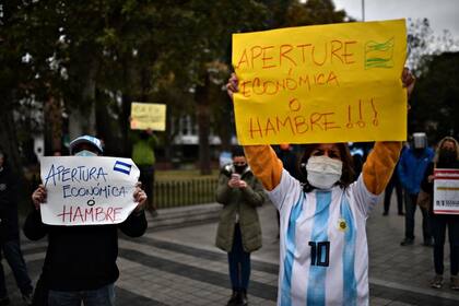 Protesta de comerciantes en la ciudad de Córdoba