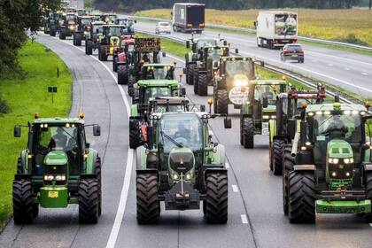 Protesta de productores en Holanda