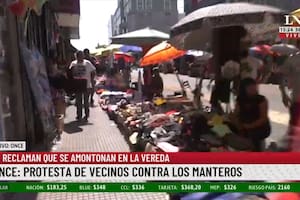 Protesta de vecinos contra los manteros