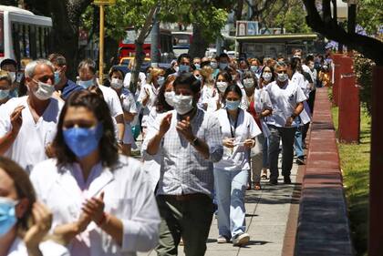 Protesta del personal de salud del Hospital Garrahan