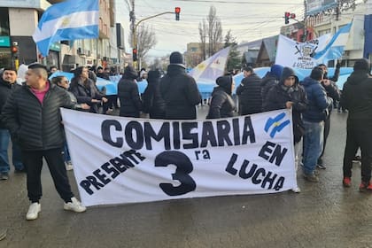 Protesta policial en Río Gallegos, Santa Cruz