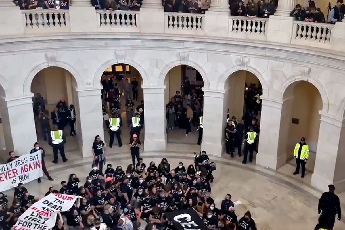 Protesta propalestina en el Capitolio de EE.UU.